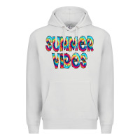 Dove Grey summer vibes tie dye doodle Premium Hoodie - CowCowDesign