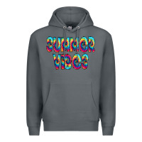 Rock summer vibes tie dye doodle Premium Hoodie - CowCowDesign