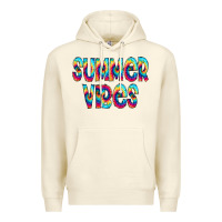 Sandshell summer vibes tie dye doodle Premium Hoodie - CowCowDesign
