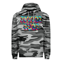 Slate Camo summer vibes tie dye doodle Premium Hoodie - CowCowDesign