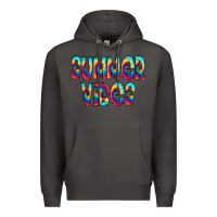 Smoke summer vibes tie dye doodle Premium Hoodie - CowCowDesign