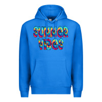 True Royal summer vibes tie dye doodle Premium Hoodie - CowCowDesign