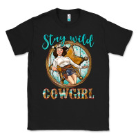 Black Western Stay Wild Cowgirl Classic Tee - BundleAndBundleShop