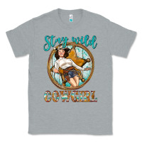 Heather Grey Western Stay Wild Cowgirl Classic Tee - BundleAndBundleShop