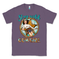 Lavender Western Stay Wild Cowgirl Classic Tee - BundleAndBundleShop