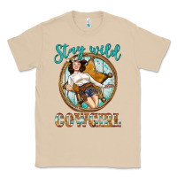 Mushroom Western Stay Wild Cowgirl Classic Tee - BundleAndBundleShop