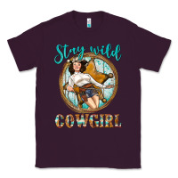 Plum Western Stay Wild Cowgirl Classic Tee - BundleAndBundleShop