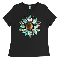 Black sunflower Ladies Tee - BarkalooDesign