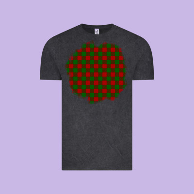 Christmas Tartan Patch Vintage Tee Designed By Bundleandbundleshop