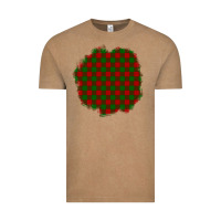 Vintage Coffee Christmas Tartan Patch Vintage Tee - BundleAndBundleShop