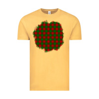 Vintage Mustard Christmas Tartan Patch Vintage Tee - BundleAndBundleShop
