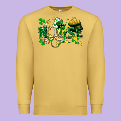 Nurse St Patrick Premium Sweatshirt Designed By Fadigitalartstudio