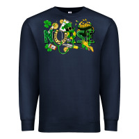 Navy nurse st patrick Premium Sweatshirt - FaDigitalArtStudio