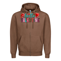 Chestnut Hello Valentine Zipper Hoodie - HowdyJamesFarm