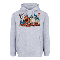 Heather Grey Trust in the lord with all your heart Heavyweight Hoodie - FaDigitalArtStudio