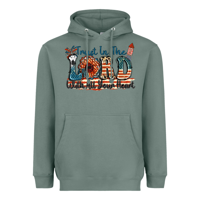 Trust In The Lord With All Your Heart Heavyweight Hoodie by FaDigitalArtStudio | Teevron
