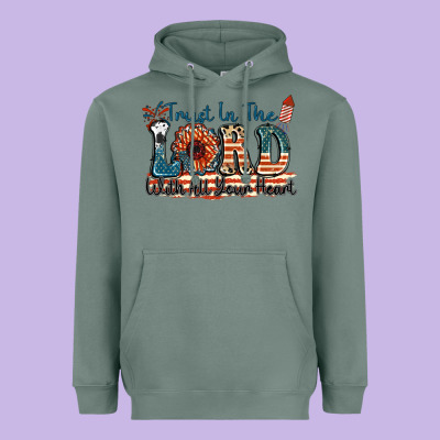 Trust In The Lord With All Your Heart Heavyweight Hoodie Designed By Fadigitalartstudio