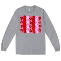 Heather Grey valentine's day brushstrokes Long Sleeve Tee - RanaPortraitStore