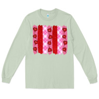 Matcha valentine's day brushstrokes Long Sleeve Tee - RanaPortraitStore