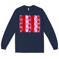 Navy valentine's day brushstrokes Long Sleeve Tee - RanaPortraitStore
