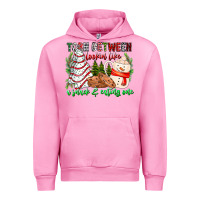 Fuchsia Pink Torn Between Looking Like A Snack Eating One Urban Hoodie - CowhideDigitalArt