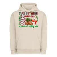 Pigment French Oak Torn Between Looking Like A Snack Eating One Urban Hoodie - CowhideDigitalArt