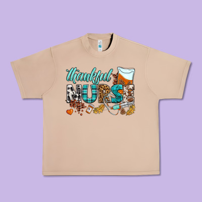 Thankful Nurse Urban Heavy Tee Designed By Bundleandbundleshop