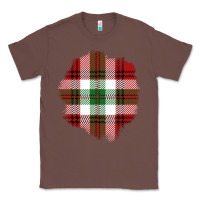 Chestnut Christmas Tartan Patch Classic Tee - BundleAndBundleShop