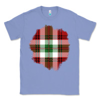Colony Blue Christmas Tartan Patch Classic Tee - BundleAndBundleShop