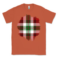 Copper Christmas Tartan Patch Classic Tee - BundleAndBundleShop