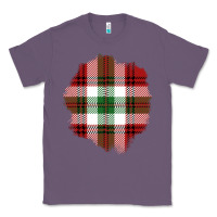 Lavender Christmas Tartan Patch Classic Tee - BundleAndBundleShop