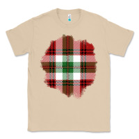 Mushroom Christmas Tartan Patch Classic Tee - BundleAndBundleShop