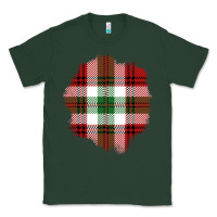 Sports Green Christmas Tartan Patch Classic Tee - BundleAndBundleShop