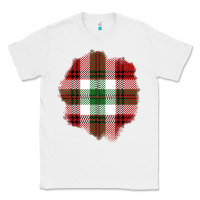 White Christmas Tartan Patch Classic Tee - BundleAndBundleShop