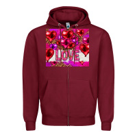 Burgundy love heart shaped balloons tumbler hjf Zipper Hoodie - HowdyJamesFarm