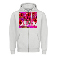 Dove Grey love heart shaped balloons tumbler hjf Zipper Hoodie - HowdyJamesFarm