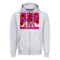 Heather Grey love heart shaped balloons tumbler hjf Zipper Hoodie - HowdyJamesFarm