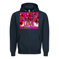 Navy love heart shaped balloons tumbler hjf Zipper Hoodie - HowdyJamesFarm