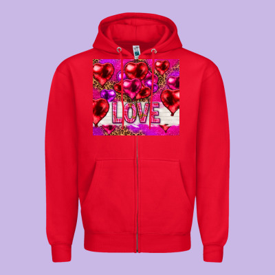 Love Heart Shaped Balloons Tumbler Hjf Zipper Hoodie Designed By Howdyjamesfarm