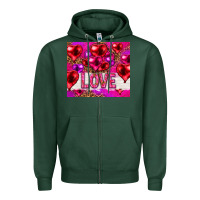 Sports Green love heart shaped balloons tumbler hjf Zipper Hoodie - HowdyJamesFarm