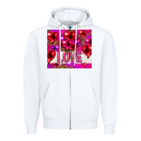White love heart shaped balloons tumbler hjf Zipper Hoodie - HowdyJamesFarm