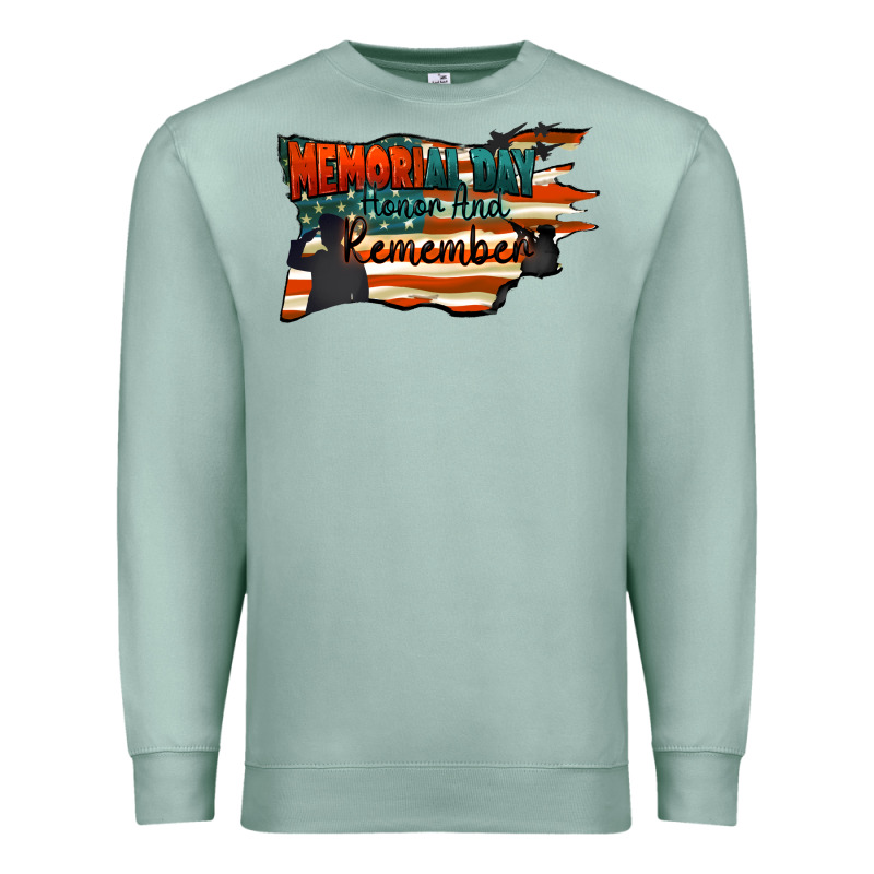Memorial Day Honor And Remember Premium Sweatshirt by FaDigitalArtStudio | Teevron