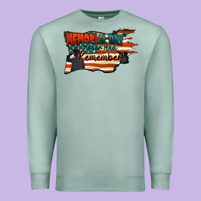 Memorial Day Honor And Remember Premium Sweatshirt Designed By Fadigitalartstudio