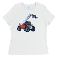 White Telehandler Ladies Tee - LillyAllenDesigns