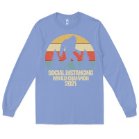 Colony Blue Bigfoot Social Distancing World Champion Long Sleeve Tee - Bettercallsaul