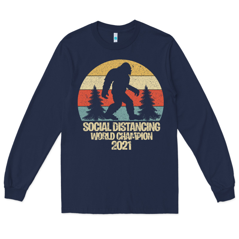 Bigfoot Social Distancing World Champion Long Sleeve Tee by Bettercallsaul | Teevron