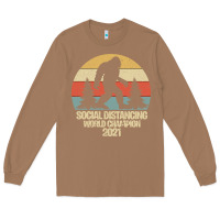 Toasted Coconut Bigfoot Social Distancing World Champion Long Sleeve Tee - Bettercallsaul