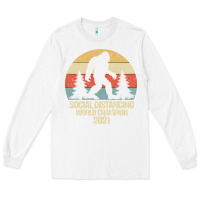 White Bigfoot Social Distancing World Champion Long Sleeve Tee - Bettercallsaul
