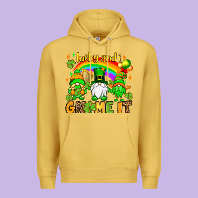 St. Patrick's Lucky And I Gnome It Premium Hoodie Designed By Oliviacreatesart