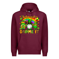 Burgundy St. Patrick's Lucky and i gnome it Premium Hoodie - OliviaCreatesArt